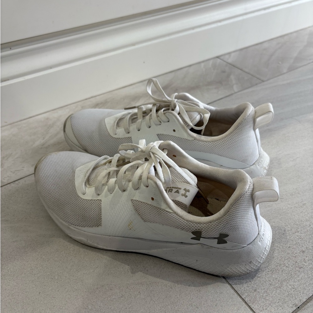 Under Armour White Lace-Up Sneakers